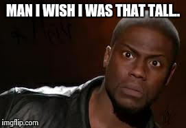 Kevin Hart | MAN I WISH I WAS THAT TALL.. | image tagged in memes,kevin hart the hell | made w/ Imgflip meme maker