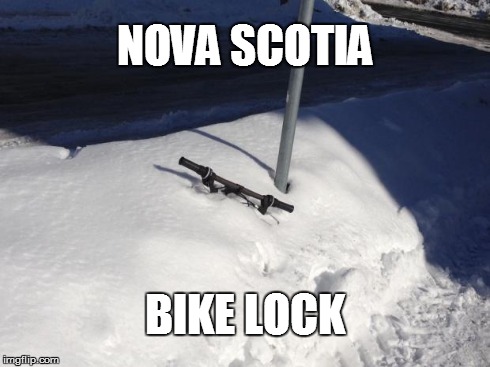 NOVA SCOTIA BIKE LOCK | image tagged in bikelock,halifax | made w/ Imgflip meme maker