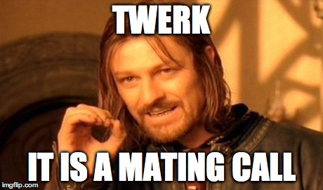 One Does Not Simply | TWERK IT IS A MATING CALL | image tagged in memes,one does not simply | made w/ Imgflip meme maker
