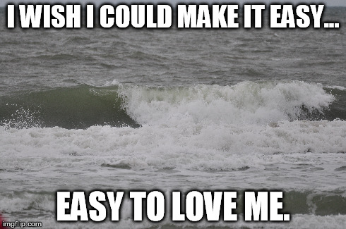 I WISH I COULD MAKE IT EASY... EASY TO LOVE ME. | image tagged in waves song quote,waves | made w/ Imgflip meme maker