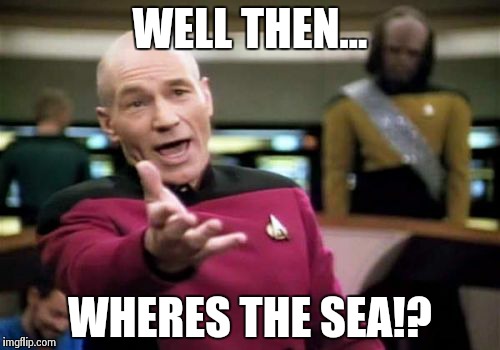 Picard Wtf Meme | WELL THEN... WHERES THE SEA!? | image tagged in memes,picard wtf | made w/ Imgflip meme maker