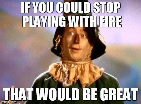 Brains! | IF YOU COULD STOP PLAYING WITH FIRE THAT WOULD BE GREAT | image tagged in brains | made w/ Imgflip meme maker