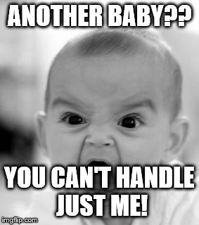 Angry Baby | ANOTHER BABY?? YOU CAN'T HANDLE JUST ME! | image tagged in memes,angry baby | made w/ Imgflip meme maker