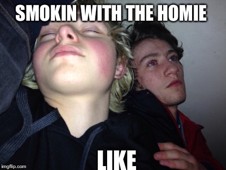 SMOKIN WITH THE HOMIE LIKE | made w/ Imgflip meme maker