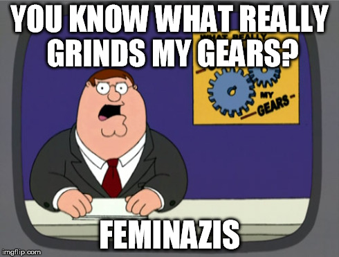 Feminazis - The best gear grinders | YOU KNOW WHAT REALLY GRINDS MY GEARS? FEMINAZIS | image tagged in memes,peter griffin news | made w/ Imgflip meme maker