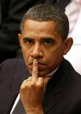 Obama Middle Finger Blank Meme Template