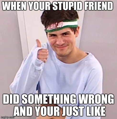 anthony from smosh games | WHEN YOUR STUPID FRIEND DID SOMETHING WRONG AND YOUR JUST LIKE | image tagged in stupid | made w/ Imgflip meme maker