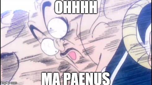Ouchies... | OHHHH MA PAENUS | image tagged in nappa,penis jokes,anime | made w/ Imgflip meme maker