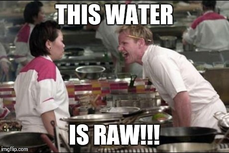 Raw! | THIS WATER IS RAW!!! | image tagged in memes,angry chef gordon ramsay,raw,water,chef gordon ramsay,gordon ramsey | made w/ Imgflip meme maker