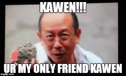 I've got something for you | KAWEN!!! UR MY ONLY FRIEND KAWEN | image tagged in i've got something for you | made w/ Imgflip meme maker