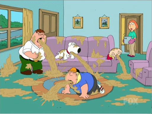 family guy puke fest Blank Meme Template