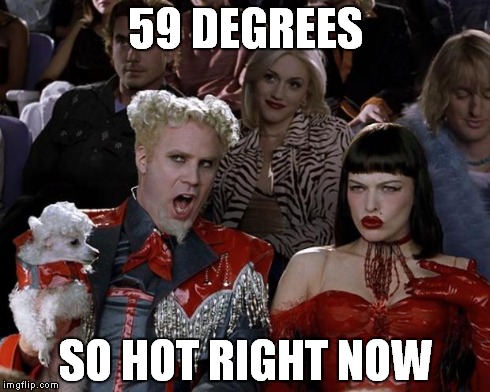 March in the NE | 59 DEGREES SO HOT RIGHT NOW | image tagged in memes,mugatu so hot right now | made w/ Imgflip meme maker