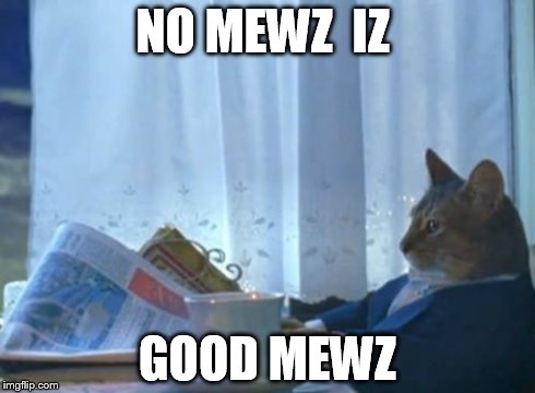 I Should Buy A Boat Cat | NO MEWZ  IZ GOOD MEWZ | image tagged in memes,i should buy a boat cat | made w/ Imgflip meme maker