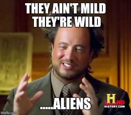 Ancient Aliens Meme | THEY AIN'T MILD THEY'RE WILD .....ALIENS | image tagged in memes,ancient aliens | made w/ Imgflip meme maker