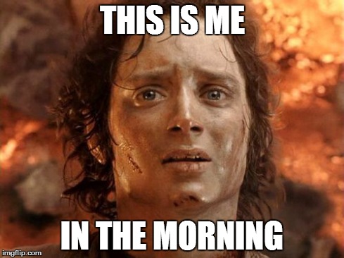 It's Finally Over | THIS IS ME IN THE MORNING | image tagged in memes,its finally over | made w/ Imgflip meme maker