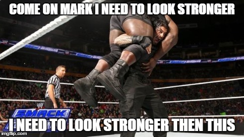 COME ON MARK I NEED TO LOOK STRONGER I NEED TO LOOK STRONGER THEN THIS | image tagged in henry making reign look strong | made w/ Imgflip meme maker