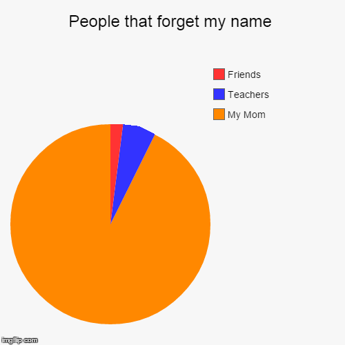 Thanks mom... | image tagged in funny,pie charts,mom,thanks obama,friends | made w/ Imgflip chart maker
