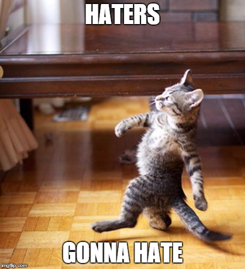 Haters gonna hate | HATERS GONNA HATE | image tagged in haters gonna hate | made w/ Imgflip meme maker