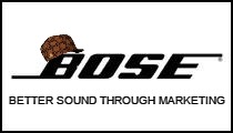 BETTER SOUND THROUGH MARKETING | image tagged in bose,scumbag | made w/ Imgflip meme maker