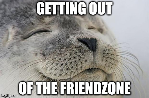 Satisfied Seal Meme | GETTING OUT OF THE FRIENDZONE | image tagged in memes,satisfied seal | made w/ Imgflip meme maker