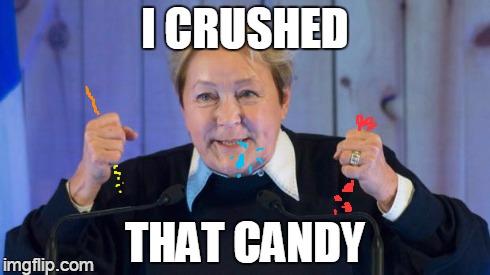 sweetie | I CRUSHED THAT CANDY | image tagged in matante popo | made w/ Imgflip meme maker