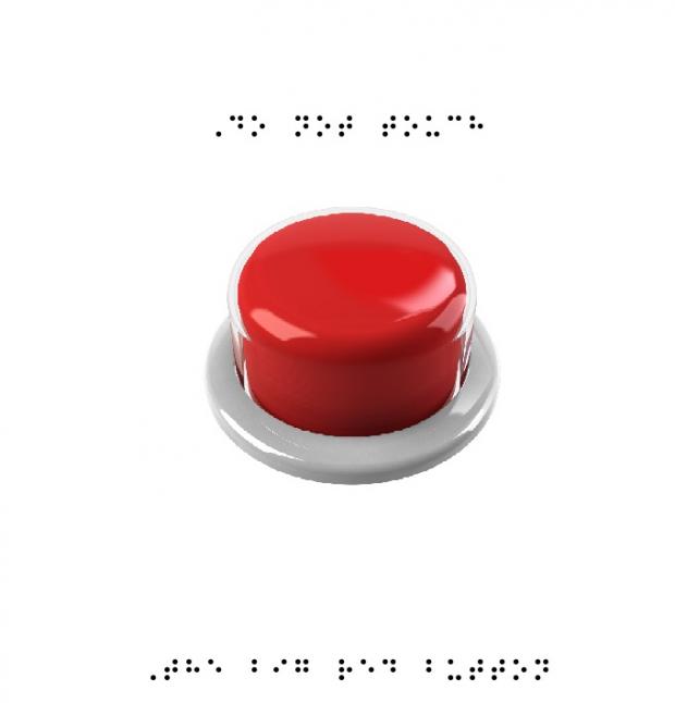 High Quality big red button Blank Meme Template