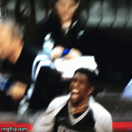 Weber Celebrating A10 Victory | image tagged in gifs,vcu | made w/ Imgflip video-to-gif maker