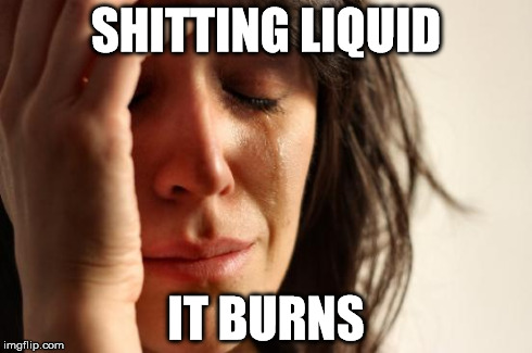 First World Problems | SHITTING LIQUID IT BURNS | image tagged in memes,first world problems | made w/ Imgflip meme maker