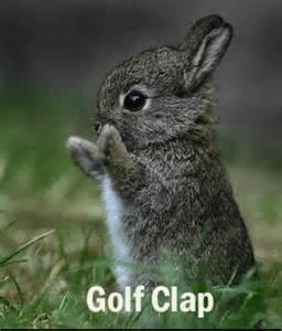 rabbit golf clap Blank Meme Template