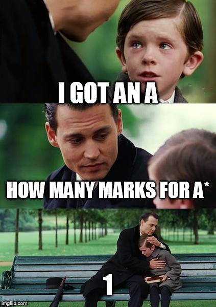 Finding Neverland | I GOT AN A HOW MANY MARKS FOR A* 1 | image tagged in memes,finding neverland | made w/ Imgflip meme maker