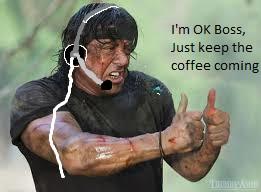 rambo call centre Blank Meme Template