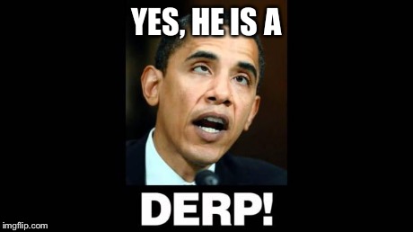 Obama derp face | YES, HE IS A | image tagged in obama derp face | made w/ Imgflip meme maker