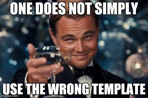 Leonardo Dicaprio steals identity | ONE DOES NOT SIMPLY USE THE WRONG TEMPLATE | image tagged in memes,leonardo dicaprio cheers | made w/ Imgflip meme maker