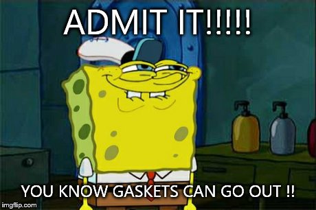 Don't You Squidward | ADMIT IT!!!!! YOU KNOW GASKETS CAN GO OUT !! | image tagged in memes,dont you squidward | made w/ Imgflip meme maker