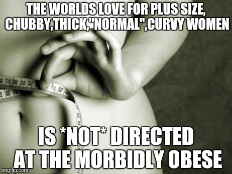 Dear google: | THE WORLDS LOVE FOR PLUS SIZE, CHUBBY,THICK,"NORMAL",CURVY WOMEN IS *NOT* DIRECTED AT THE MORBIDLY OBESE | image tagged in chubby,funny,meme | made w/ Imgflip meme maker