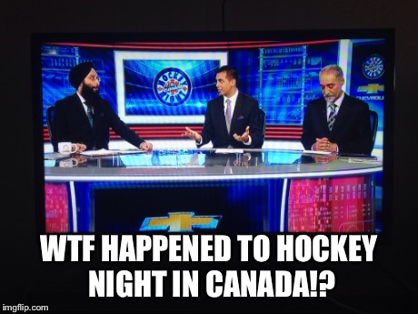 WTF HAPPENED TO HOCKEY NIGHT IN CANADA!? | image tagged in wtf | made w/ Imgflip meme maker