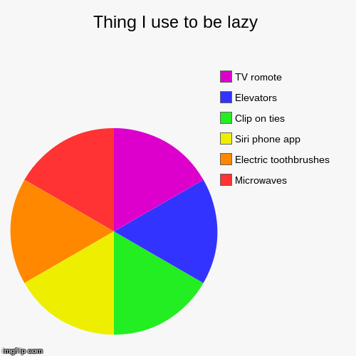 Thing I use to be Lazy | image tagged in funny,pie charts,lazy | made w/ Imgflip chart maker