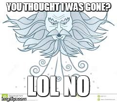YOU THOUGHT I WAS GONE? LOL NO | image tagged in winter,frost,breath,gone | made w/ Imgflip meme maker
