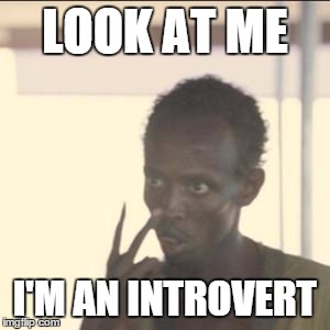 Look At Me | LOOK AT ME I'M AN INTROVERT | image tagged in look at me | made w/ Imgflip meme maker
