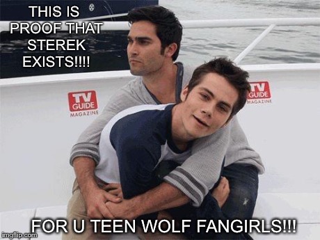 THIS IS PROOF THAT STEREK EXISTS!!!! FOR U TEEN WOLF FANGIRLS!!! | image tagged in proof | made w/ Imgflip meme maker