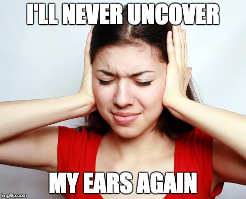 I'LL NEVER UNCOVER MY EARS AGAIN | made w/ Imgflip meme maker