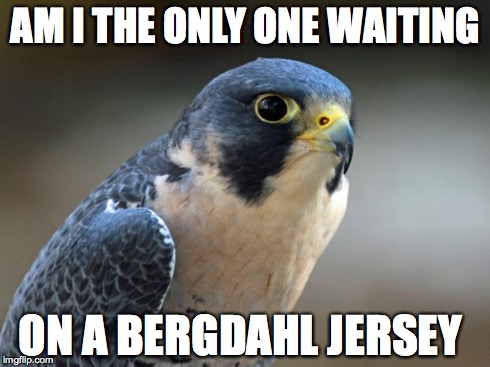 Blue Falcon | AM I THE ONLY ONE WAITING ON A BERGDAHL JERSEY | image tagged in blue falcon | made w/ Imgflip meme maker