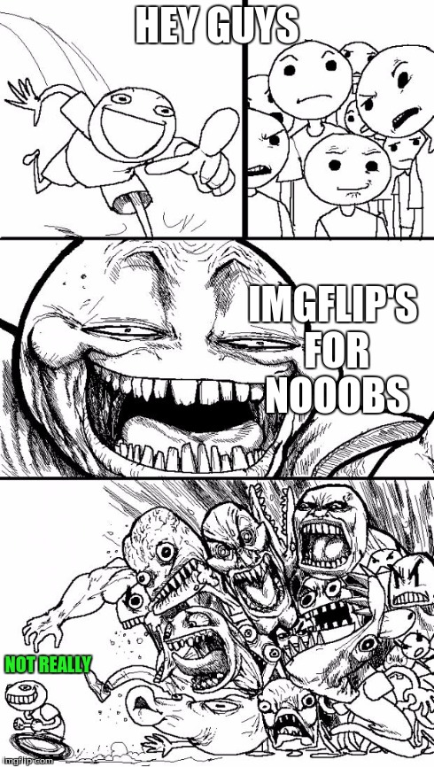 IMPORTANT must READ | HEY GUYS NOT REALLY IMGFLIP'S FOR NOOOBS | image tagged in memes,hey internet | made w/ Imgflip meme maker
