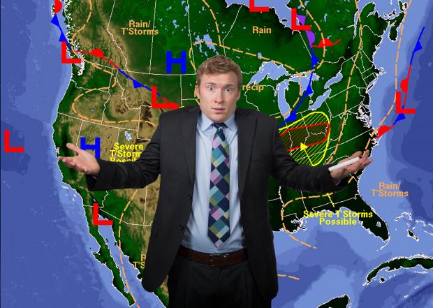 The Angry Weatherman Blank Meme Template