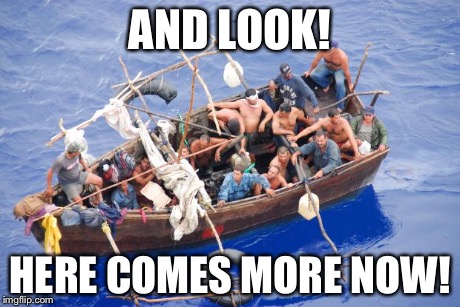 Going to America | AND LOOK! HERE COMES MORE NOW! | image tagged in going to america | made w/ Imgflip meme maker