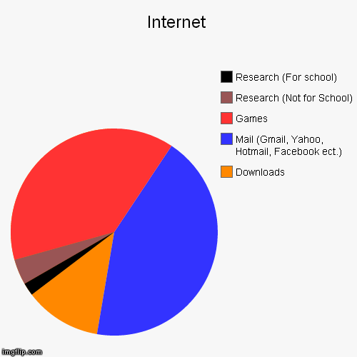 Internet | image tagged in funny,pie charts | made w/ Imgflip chart maker