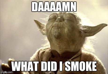 IN 2013 YODA BE LIKE | DAAAAMN WHAT DID I SMOKE | image tagged in in 2013 yoda be like | made w/ Imgflip meme maker