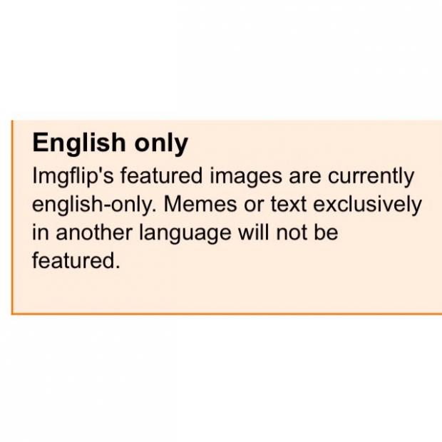 High Quality English only Blank Meme Template