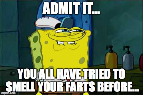 Don't You Squidward | ADMIT IT... YOU ALL HAVE TRIED TO SMELL YOUR FARTS BEFORE... | image tagged in memes,dont you squidward | made w/ Imgflip meme maker