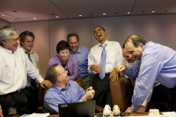 Obama laughs Blank Meme Template